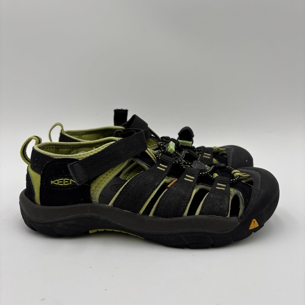 Keen Newport Sandals Youth Size 3 Black Green Waterproof Hiking Sport